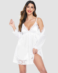 Satin Lingerie Dress V Neck Slips Nightie