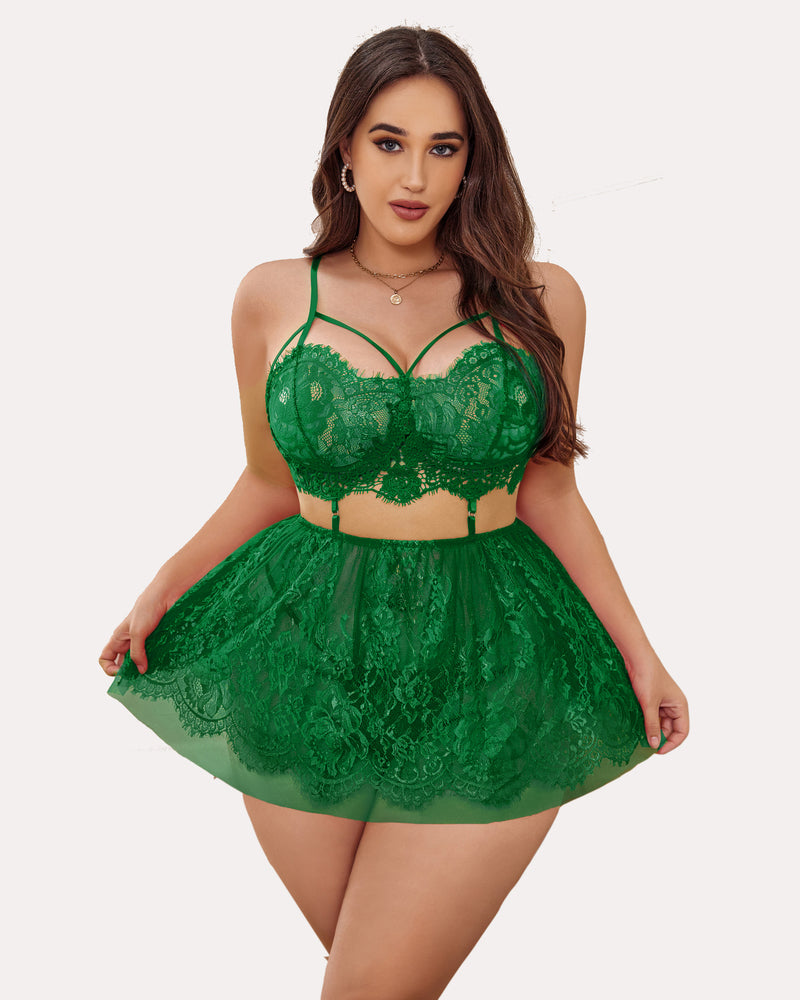 Lenjerie de noapte Babydoll Dantela Mesh