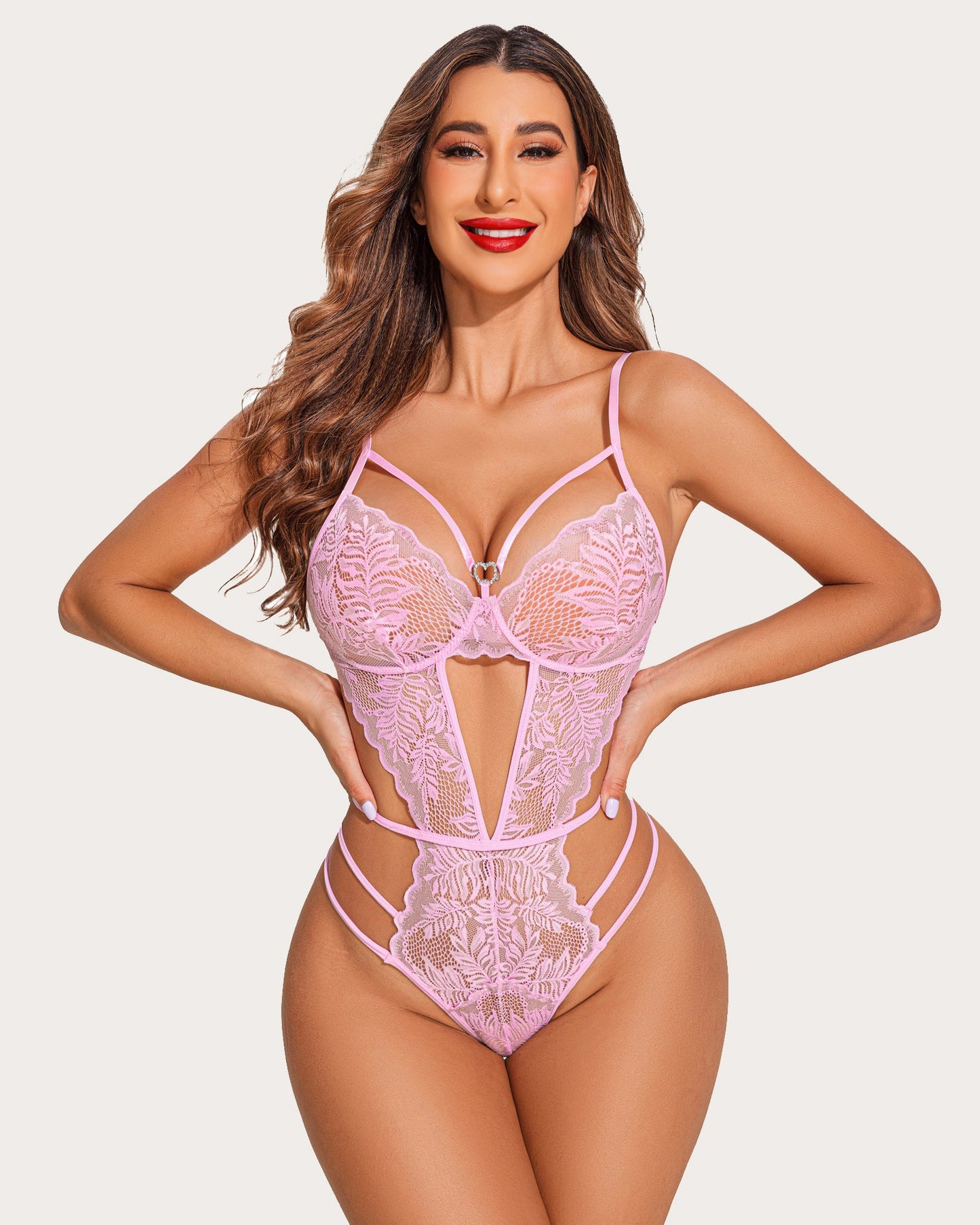 Body de lenjerie Deep V din dantela sexy