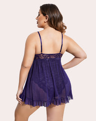 Plus Size Snap Crotch Babydoll