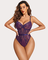 Snap Crotch One Piece Underwire Bodysuits