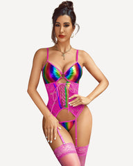 Corset Din Imitatie Piele Cu Portjartiere