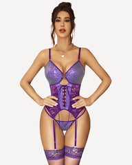 Corset Din Imitatie Piele Cu Portjartiere