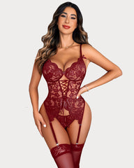 Lace Lingerie Sets with Garter Belts