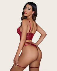 Matching 4 Piece Push Up Lingerie Set