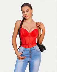 Body cu snap crotch cu lanț choker