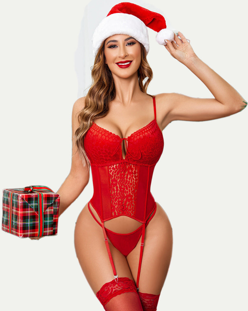 Set Lenjerie Jartieră Tummy Control Teddy