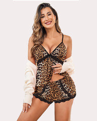 Cami Set Lace Trim Short Pjs Sets with Shorts