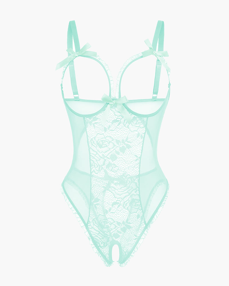 Leopard One Piece Lingerie Lace Mini Bodysuit