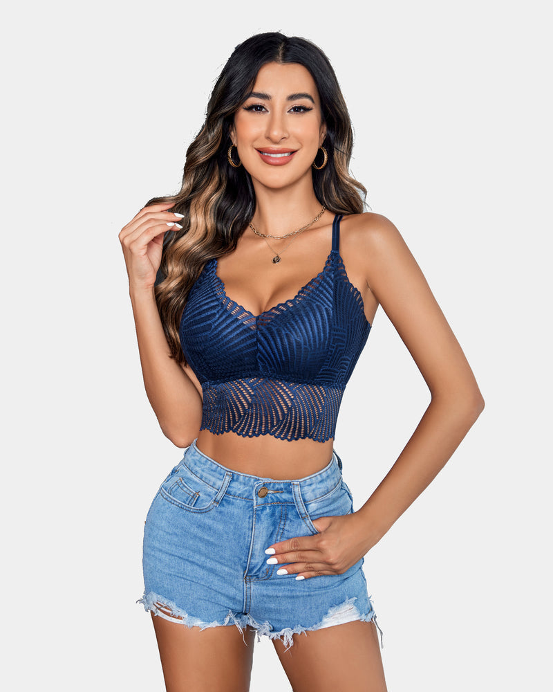 V Neck Racerback Adjustable Strap Crop Top