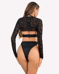 Buckle Shrug Bodysuit Crop Top Set