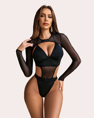 Buckle Shrug Bodysuit Crop Top Set