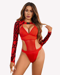 Buckle Shrug Bodysuit Crop Top Set