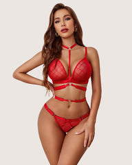 Fishnet Sheer Mesh Bra and Panty Sets