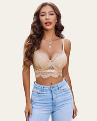 Lace Bustier Corset V Neck Cami Top