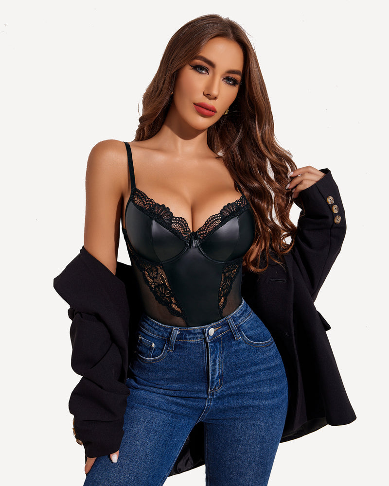 Dantela Push Up Snap Crotch Teddy