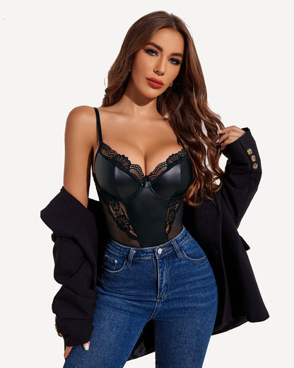 Dantela Push Up Snap Crotch Teddy