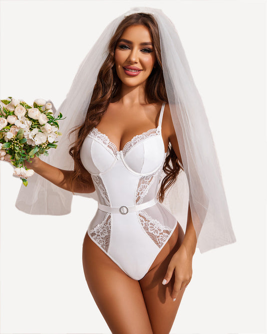 Dantela Push Up Snap Crotch Teddy