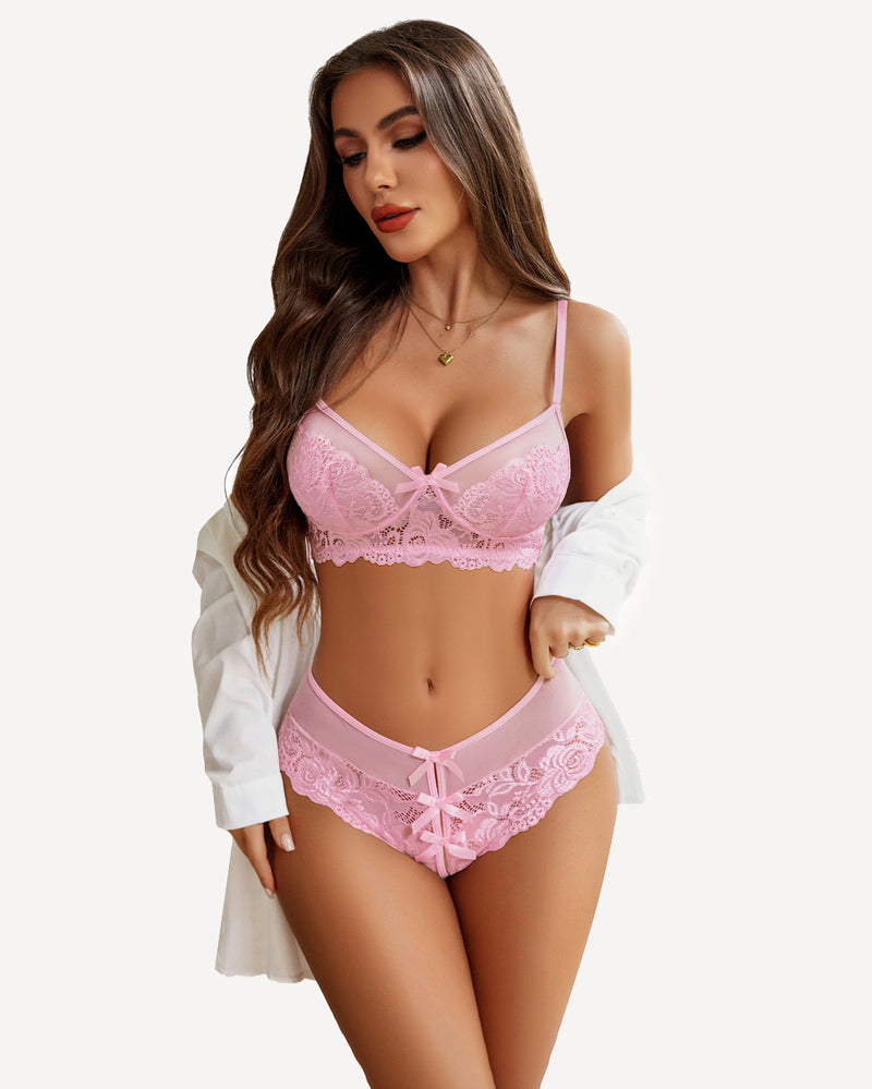 Lace Bra and Panty Sets 2 Piece Lace Outfits