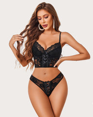 2 Piece Lace Push Up Bra and Panty Sets