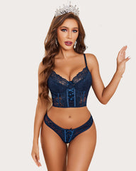 2 Piece Lace Push Up Bra and Panty Sets