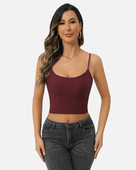 2 Pieces Sets Mesh Crop Top with Cami Top