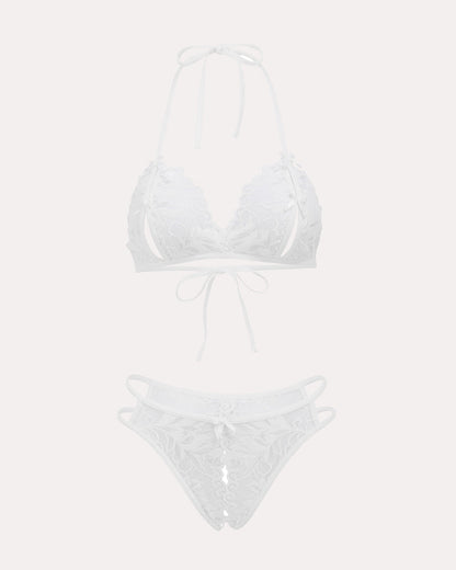 Bra and Panty Set Halter Lace 2 Piece Set