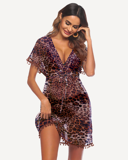 Costum de baie cu imprimeu leopard