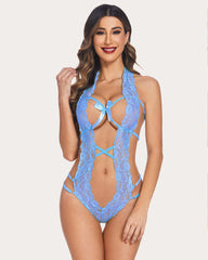 Deep V Halter Teddy One Piece