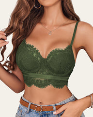 Lace Bustier Corset V Neck Cami Top