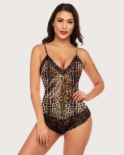 Body pijama scurt din dantela 