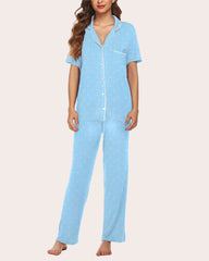 Notch Collar Soft Pajamas Set