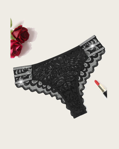 Chiloți cu sclipici din dantelă Cheeky Bikini Lenjerie intimă
