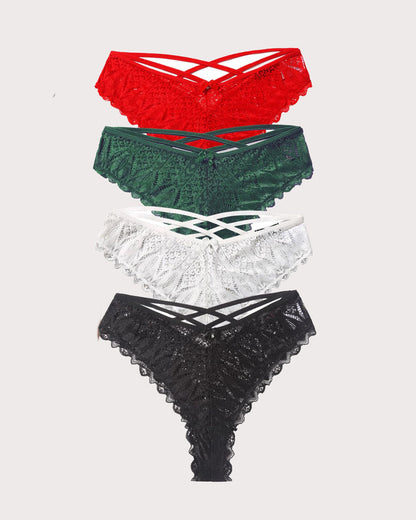 Chiloți obraznici Lace Criss Cross Lenjerie intimă