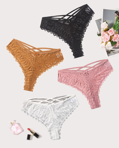 Chiloți obraznici Lace Criss Cross Lenjerie intimă