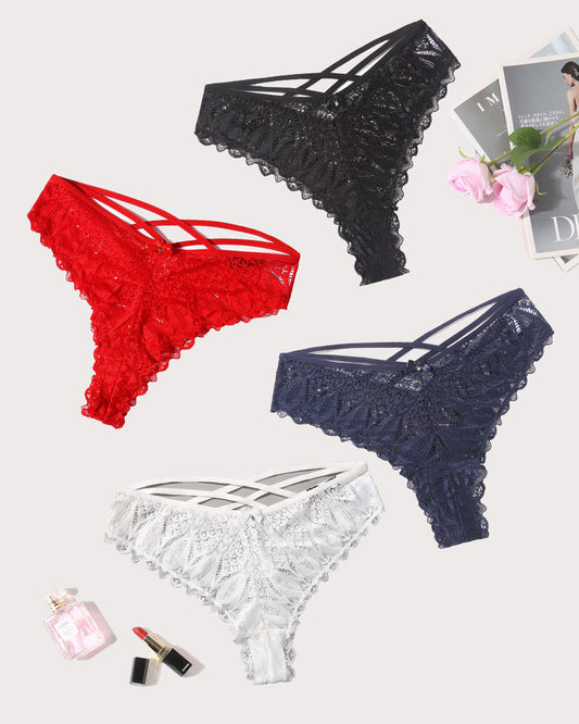 Chiloți obraznici Lace Criss Cross Lenjerie intimă