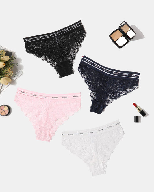 Chiloți din dantelă cu flori Hipster Lenjerie intima Slip Chiloți Set