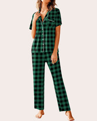 Notch Collar Soft Pajamas Set