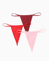 3Pcs G-String Thongs Sexy No Show Panties