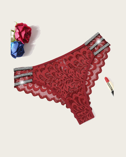 Chiloți cu sclipici din dantelă Cheeky Bikini Lenjerie intimă