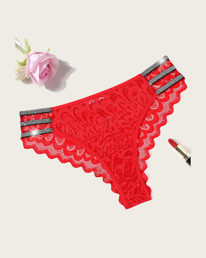 Chiloți cu sclipici din dantelă Cheeky Bikini Lenjerie intimă