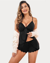 Cami Set Lace Trim Short Pjs Sets with Shorts