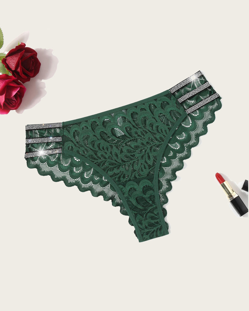 Chiloți cu sclipici din dantelă Cheeky Bikini Lenjerie intimă