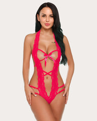 Deep V Halter Teddy One Piece