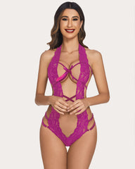 Deep V Halter Teddy One Piece