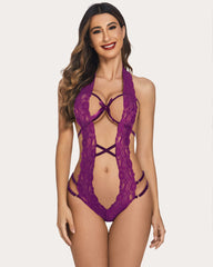 Deep V Halter Teddy One Piece