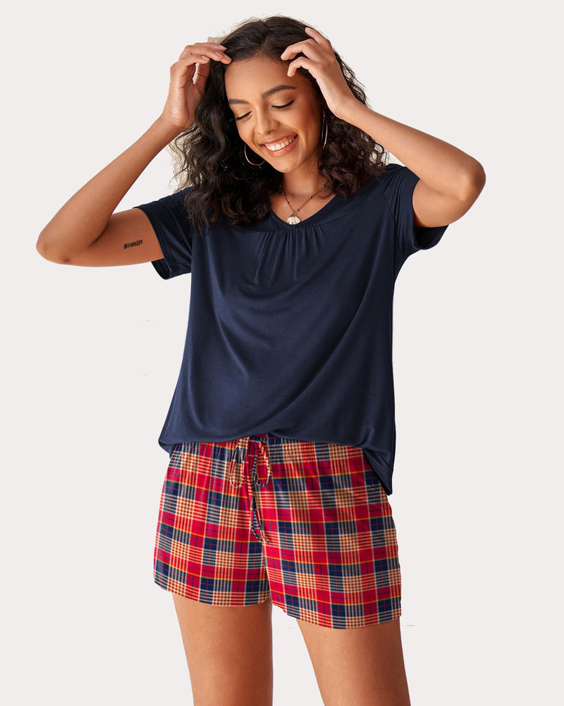 Set de pijamale cu mâneci scurte