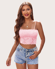 Lace Tank Top Tube Slim Basic Bralette