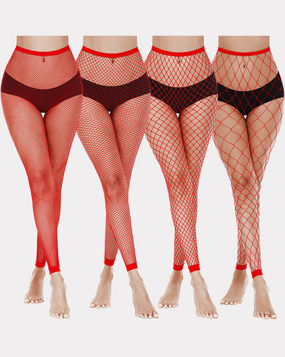 Fishnet Stockings Footless High Waist Tights Pantyhose