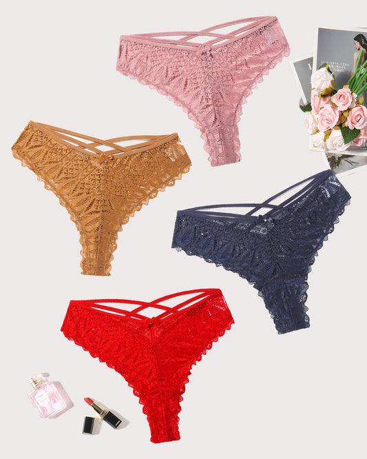Chiloți obraznici Lace Criss Cross Lenjerie intimă
